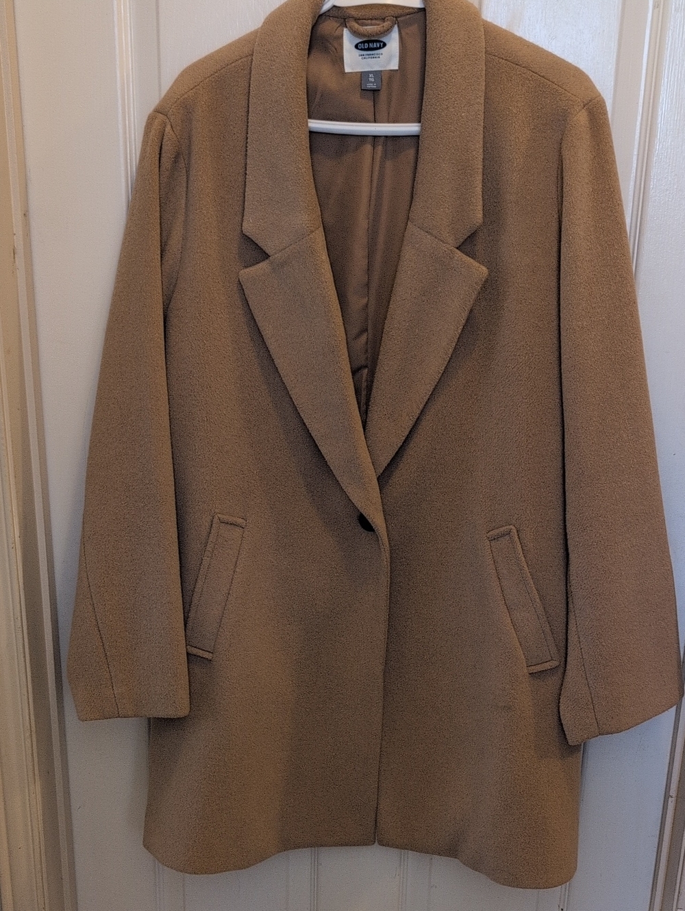 Old Navy Camel Single-Button Pea Coat